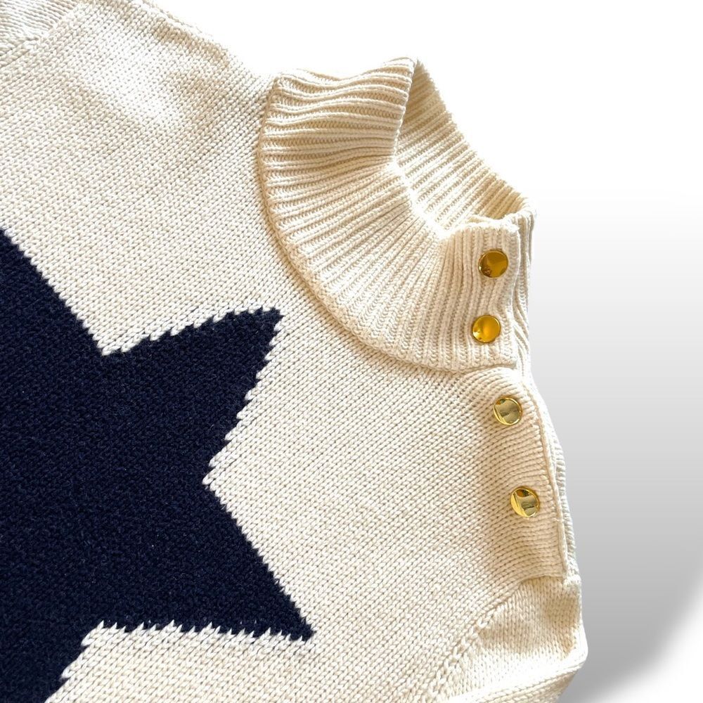 Kate Spade Brooke St. KATE SPADE Cream Swear with Gold Button Detail |Size: M|