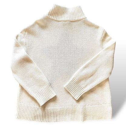 Kate Spade Brooke St. KATE SPADE Cream Swear with Gold Button Detail |Size: M|