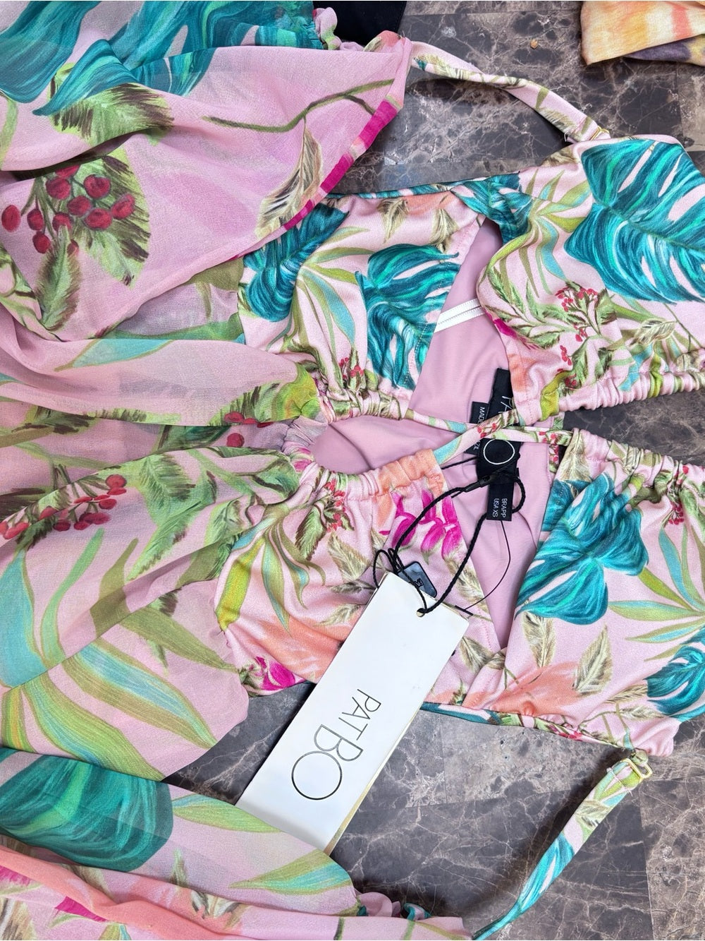 PatBO PatBO Pink Floral Off-Shoulder Maxi with Puff Sleeves
