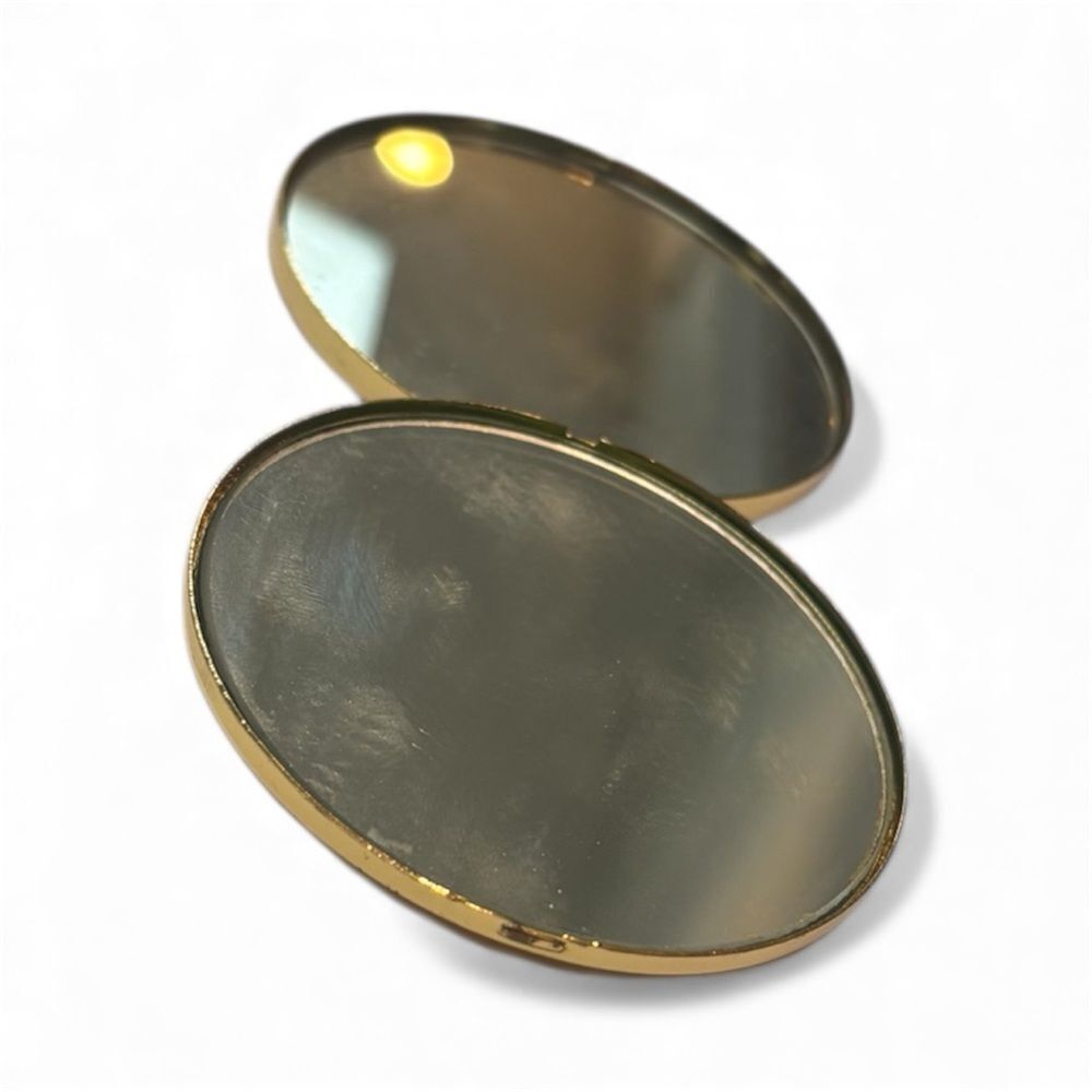 Gucci Gucci Gold and Cobalt Blue Vintage RARE Mirror Compact