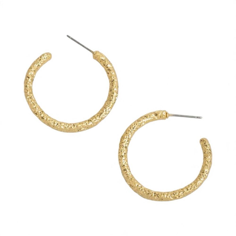 Alexis Bittar Alexis Bittar Golden Pebble Cake Hoop Earrings
