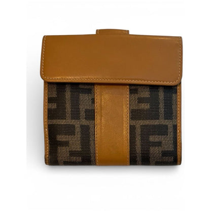 Fendi Fendi Brown and Tan Monogram Bifold Wallet