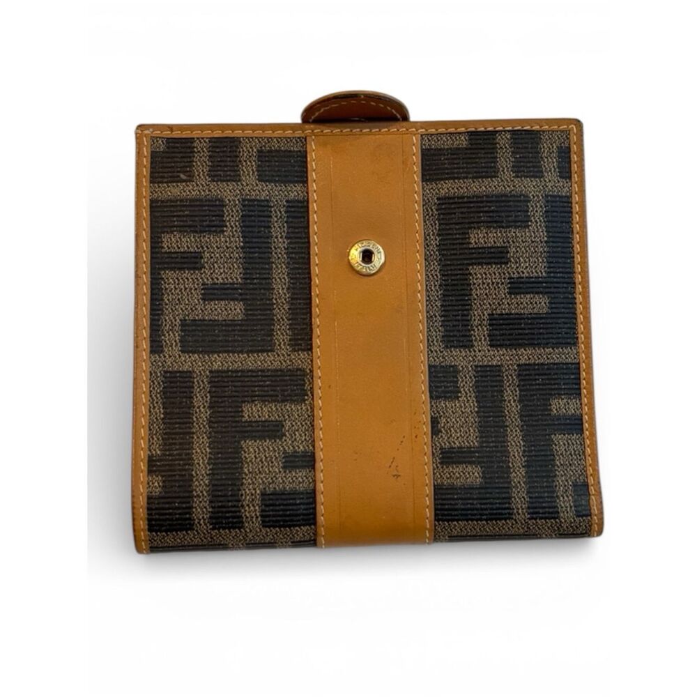 Fendi Fendi Brown and Tan Monogram Bifold Wallet