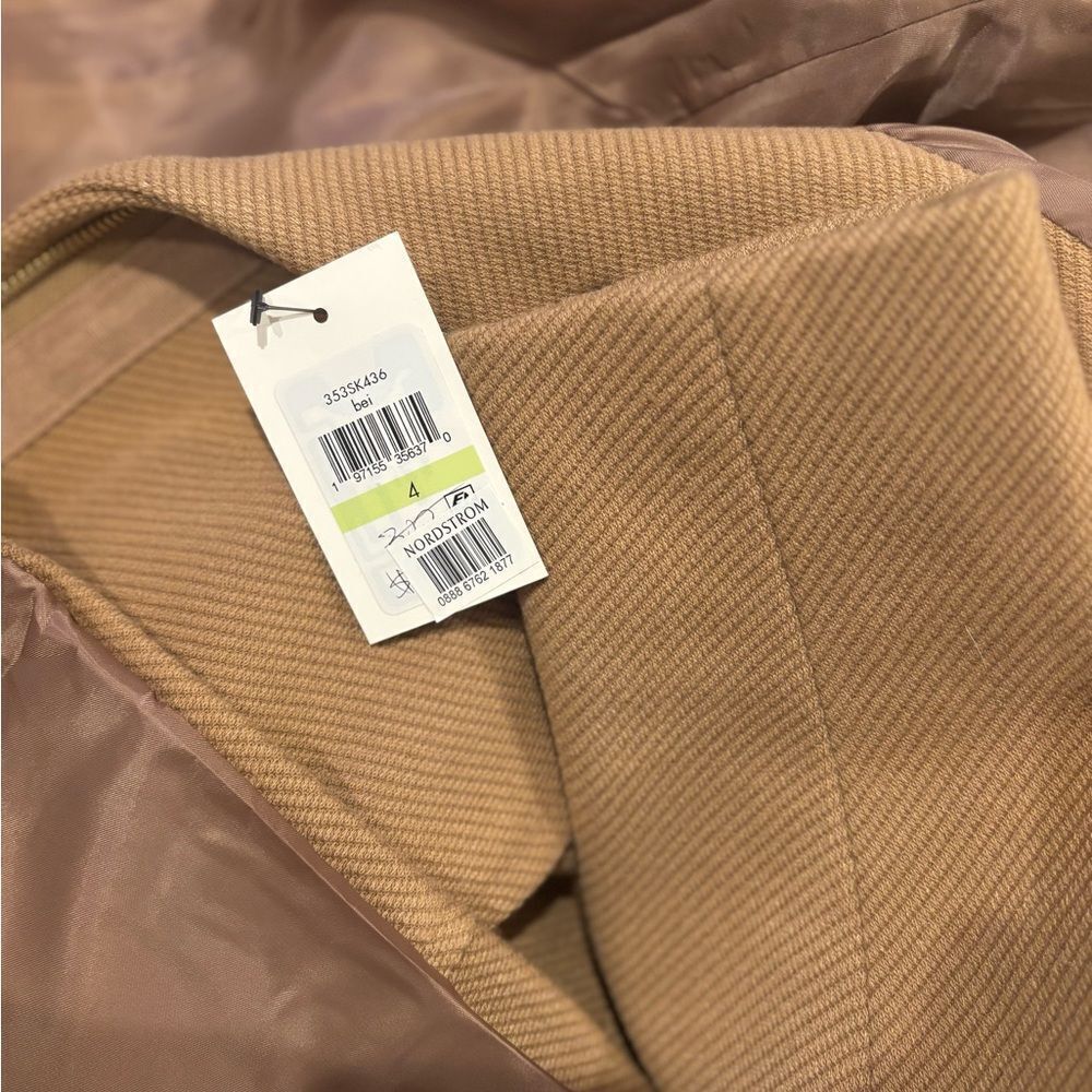 Cole Haan Cole Haan Women's Soft Twill Zip Up Coat - Beige Size 4