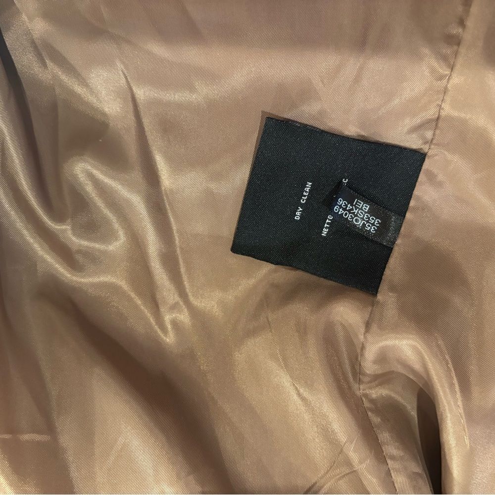 Cole Haan Cole Haan Women's Soft Twill Zip Up Coat - Beige Size 4