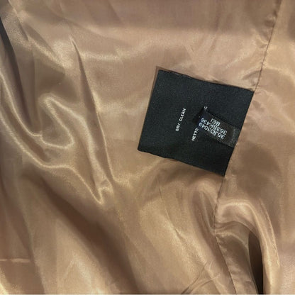 Cole Haan Cole Haan Women's Soft Twill Zip Up Coat - Beige Size 4