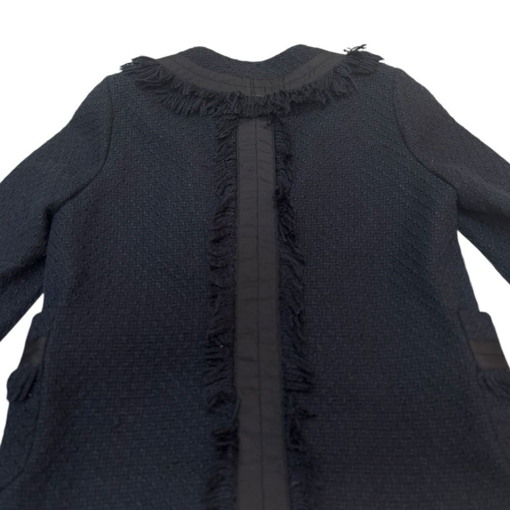 Tory Burch Tory Burch Navy Blazer with Fringe Accents |Size: 6|