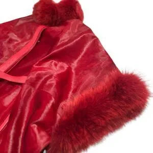 Wolfie Insanely RARE & stunning STATEMENT Piece WOLFIE Scarlet Red Fur Cape