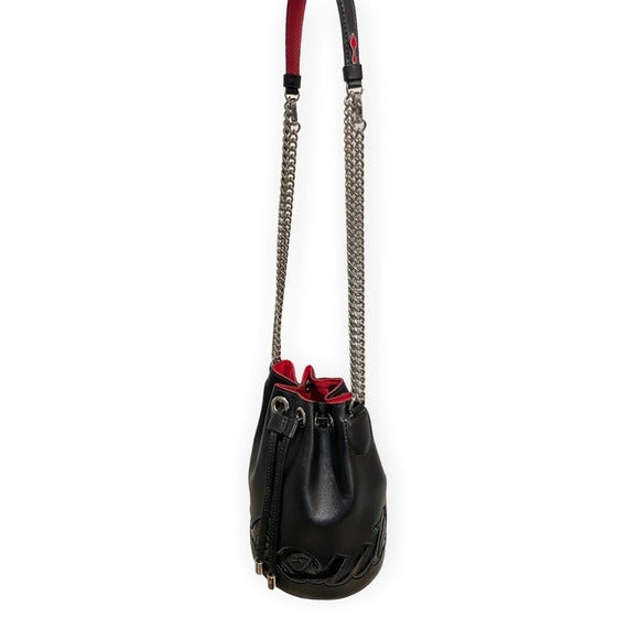 Christian Louboutin Marie Jane Black Calfskin Leather Bucket Bag
