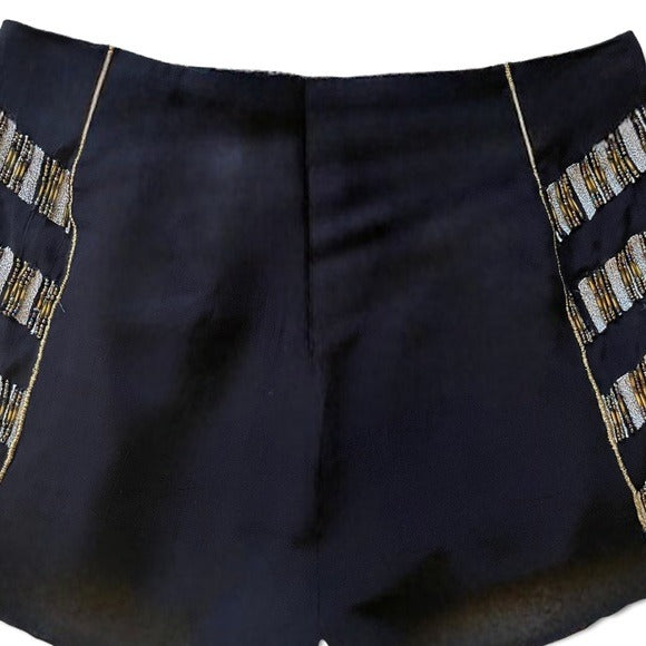 FREE PEOPLE Black Side Bead Detail Shorts |Size:2|