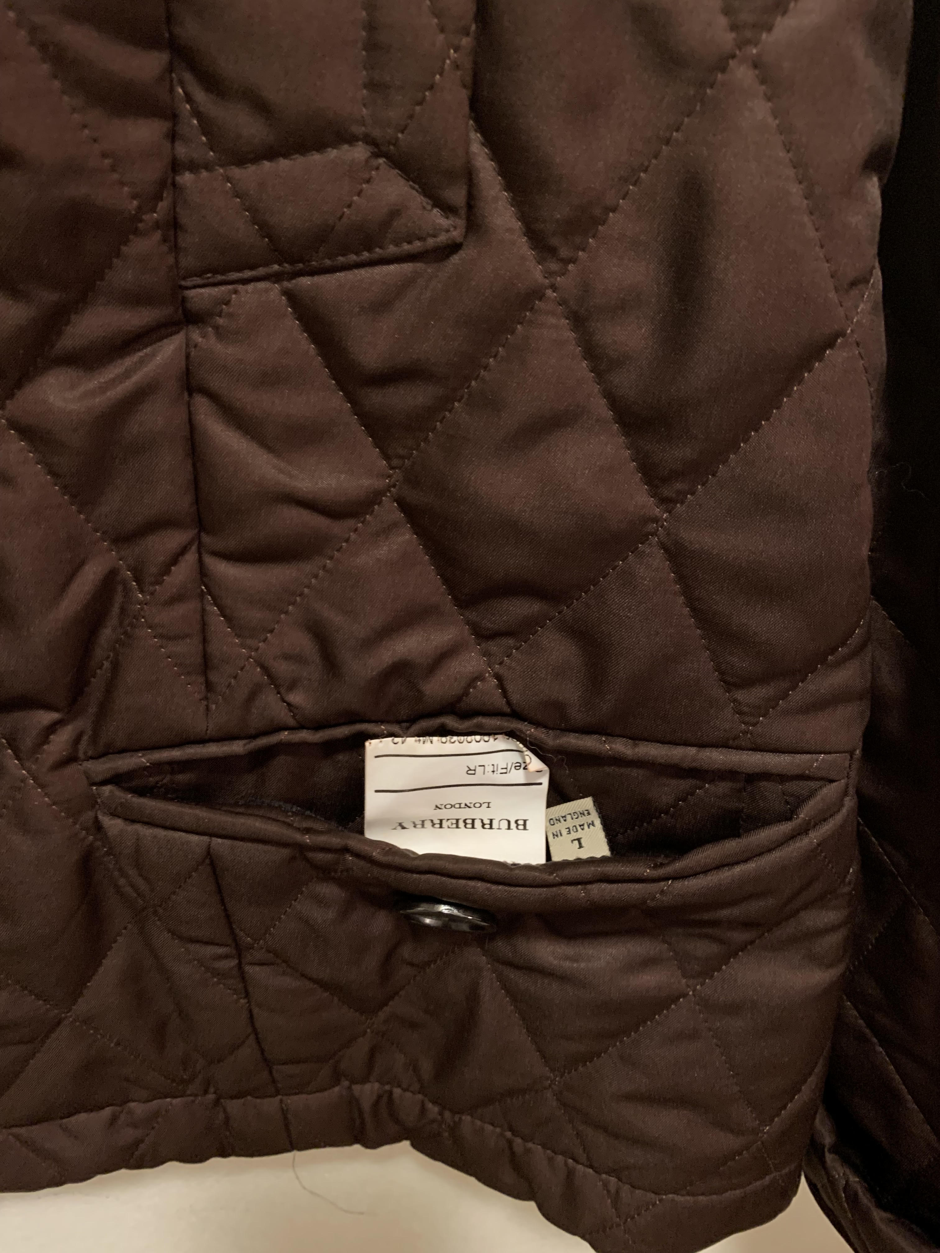 BURBERRY LONDON Women’s Brown Quilted Jacket Size: Large