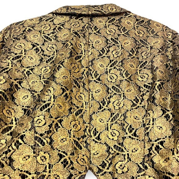 WALTER BAKER Gold Lamè Lace KHLOE JACKET  |Size: Medium|