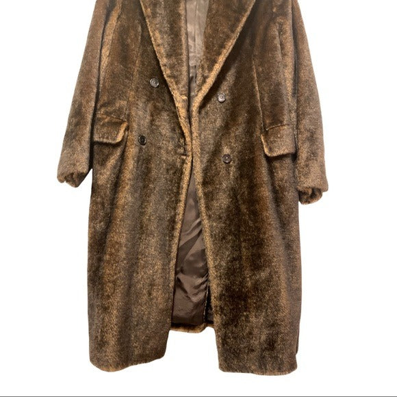 PRADA Brown Mohair Double-breasted Coat, F/W 1997