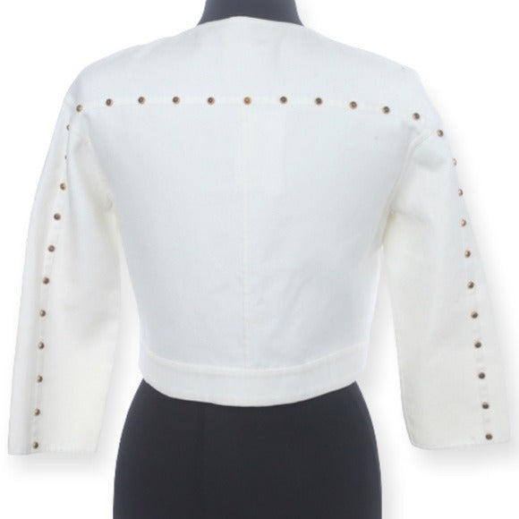 AGNONA White Cropped Jacket