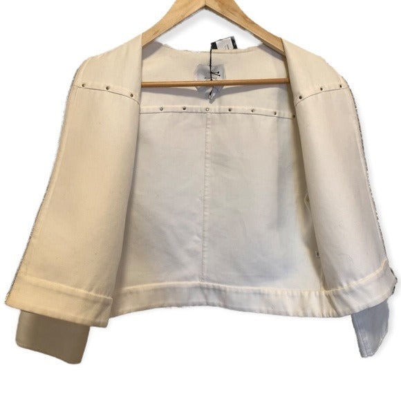 AGNONA White Cropped Jacket