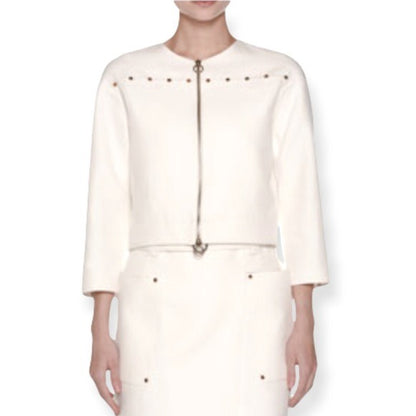 Agnona White Cropped Jacket - main product photo