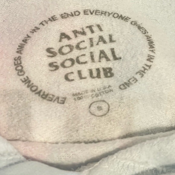 Anti Social Social Club ABG cropped hoodie Size Small