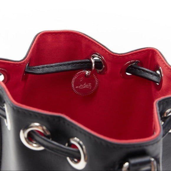 Christian Louboutin Marie Jane Black Calfskin Leather Bucket Bag