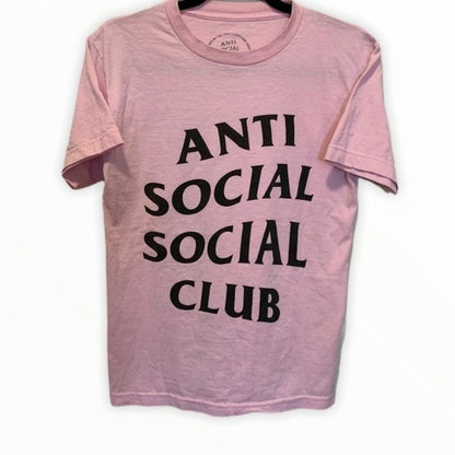 Anti Social Club Pink Women’s T-Shirt Small - photo 4 of 8