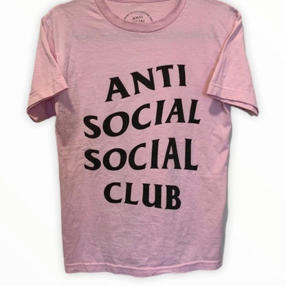 Anti Social Club Pink Women’s T-Shirt Small - photo 6 of 8