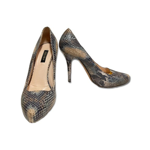 Escada Snakeskin Heels Size: |39|