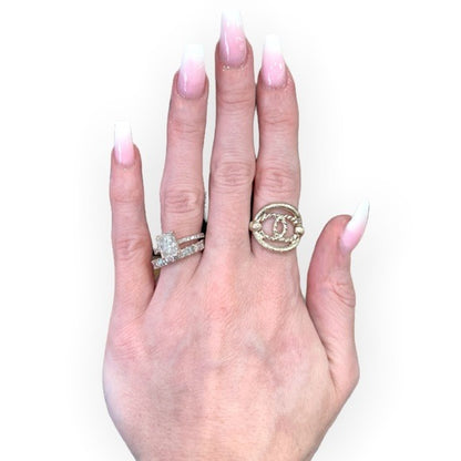 Chanel CC Gold-Tone Cocktail Ring - photo 3 of 8