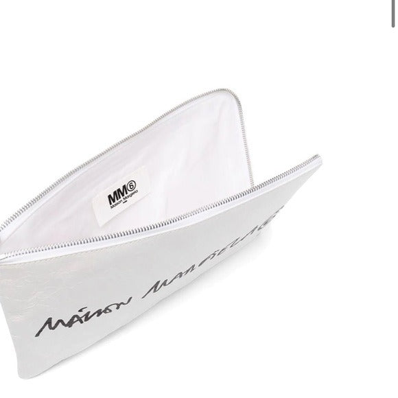 MM6 Maison Margiela logo-print clutch bag