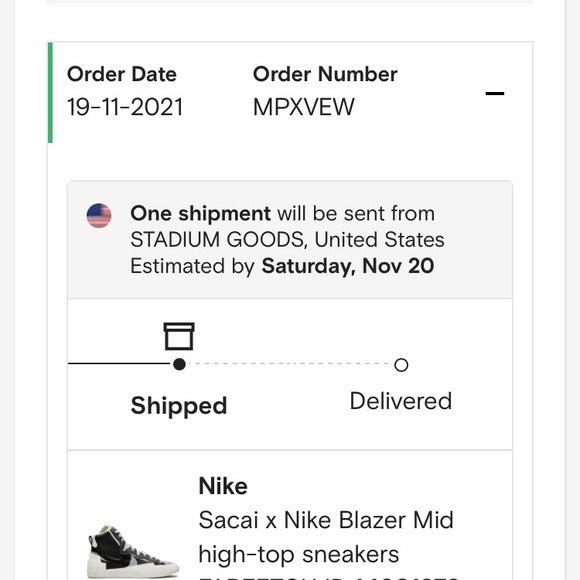 Nike Sacai x Nike Blazer Mid high-top sneakers |Size: US 10.5|