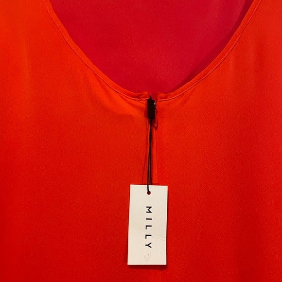 MILLY Coral Silk Dress |Size: 2|