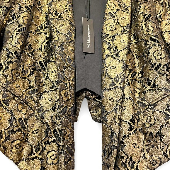 WALTER BAKER Gold Lamè Lace KHLOE JACKET  |Size: Medium|