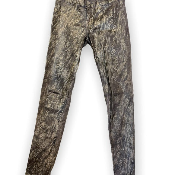 J BRAND Golden Snakeskin Print Pants |Size: 25|