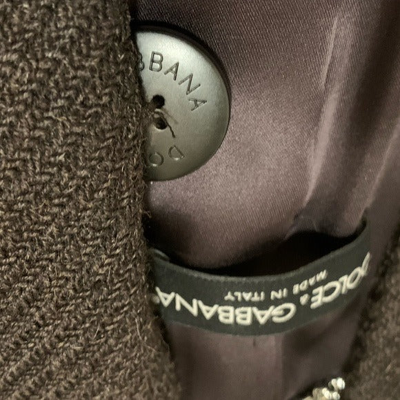 Dolce & Gabbana Wool Tie Belt Long Coat |Size:40|