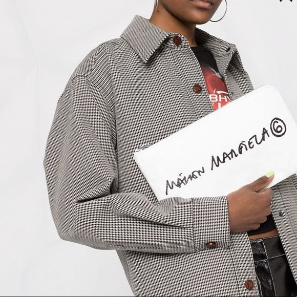 MM6 Maison Margiela logo-print clutch bag