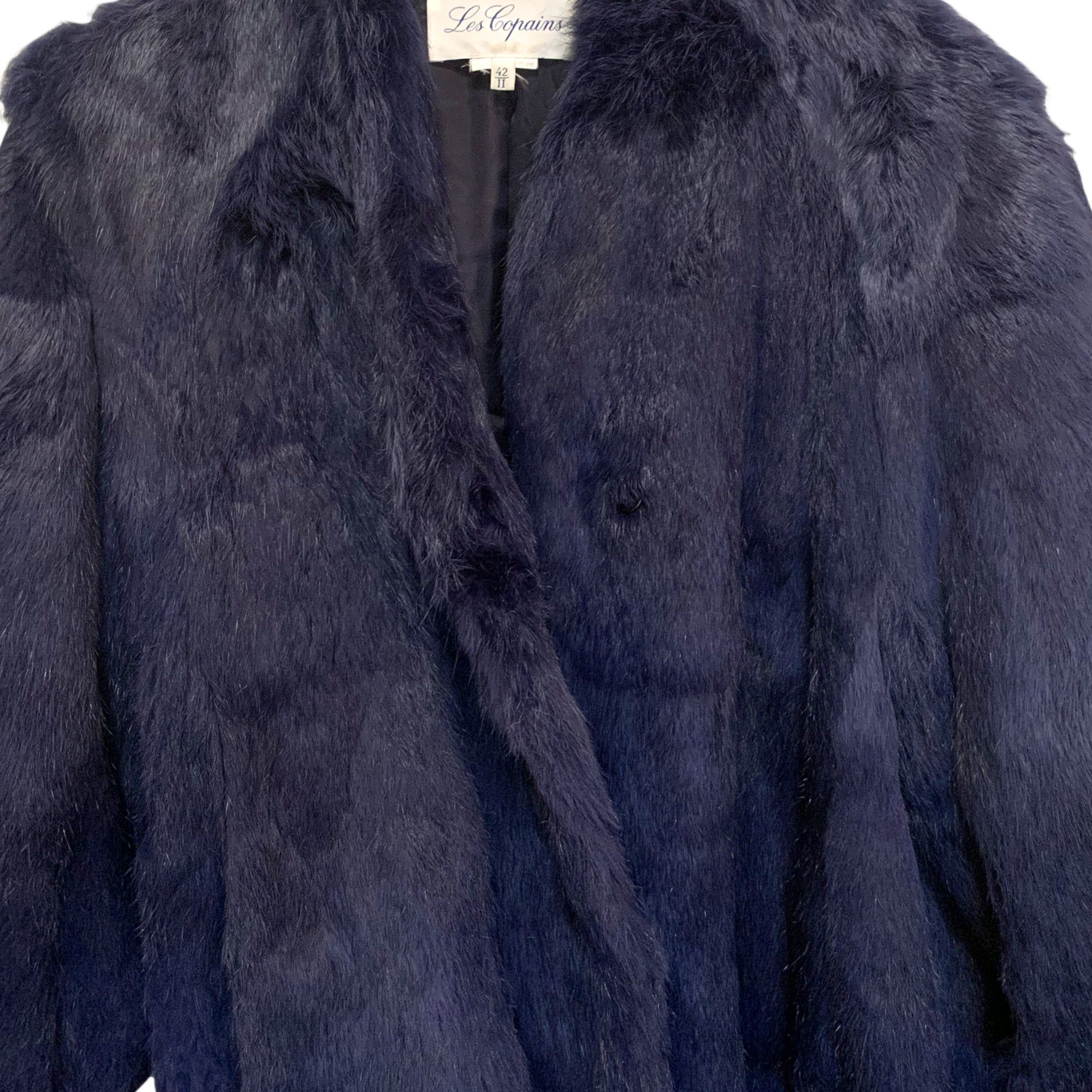 Vintage Les Copains Real Fox & Rabbit Fur Coat |Size IT42|