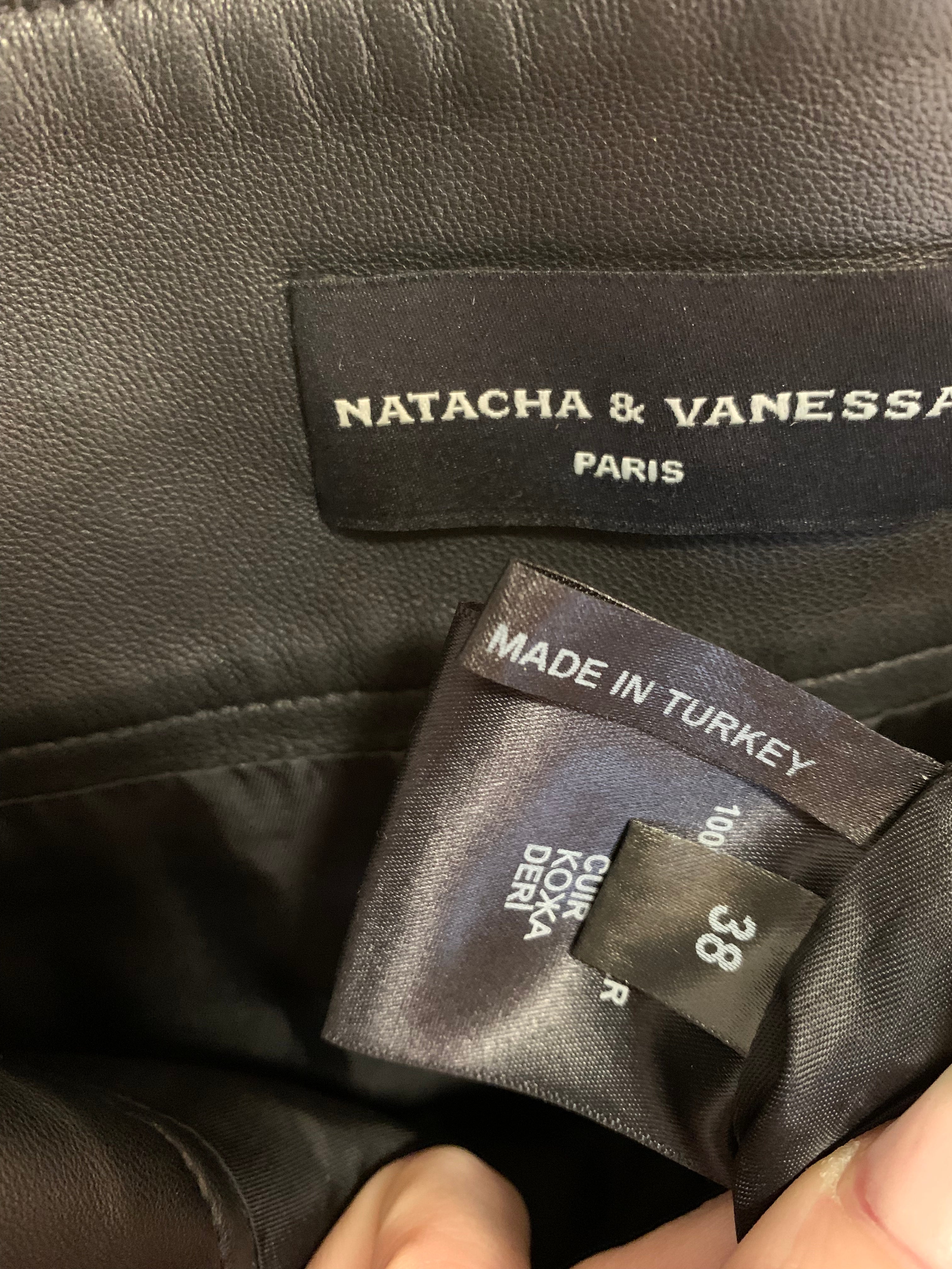 NATACHA & VANESSA Paris Leather Skirt|Size: EU 38|