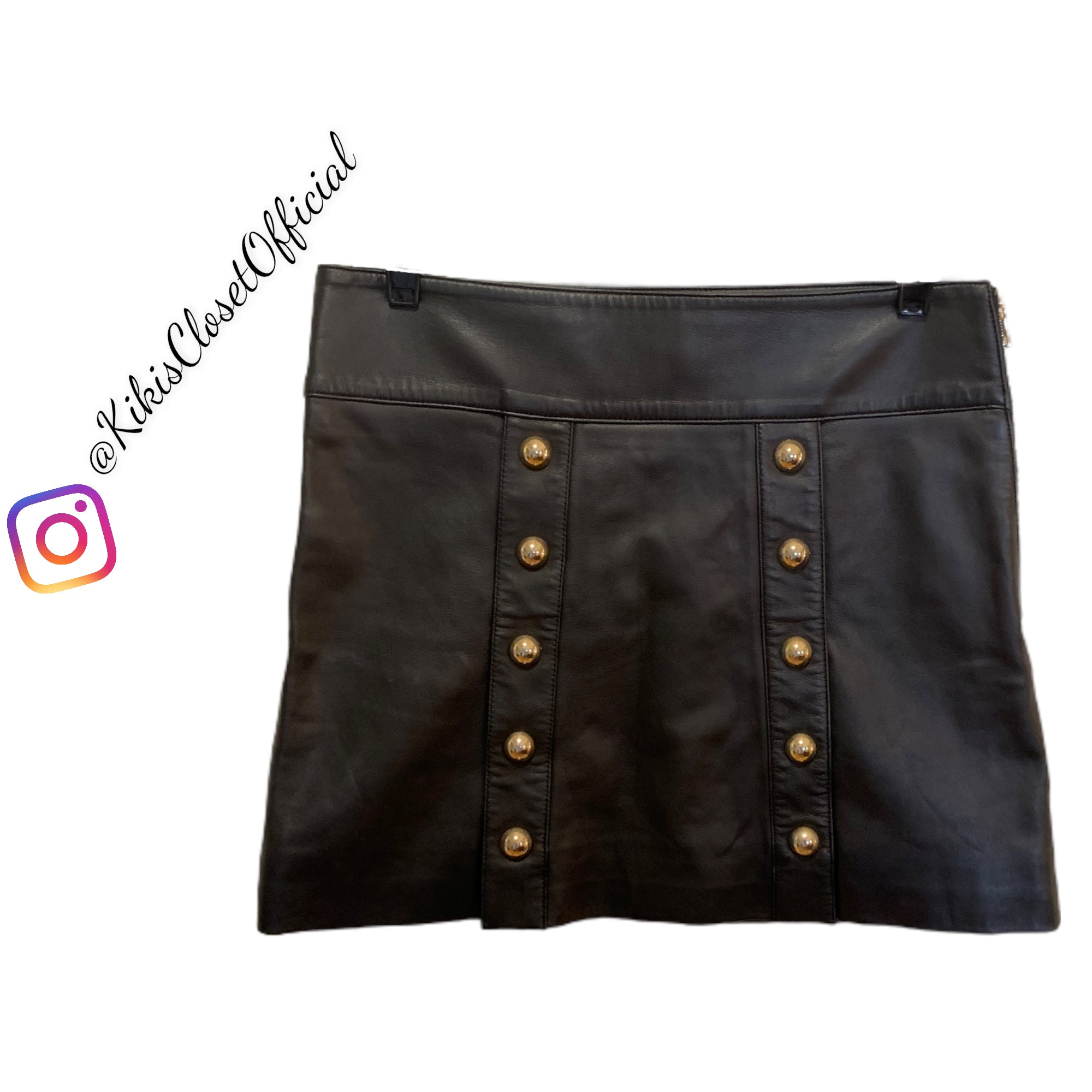 NATACHA & VANESSA Paris Leather Skirt|Size: EU 38|