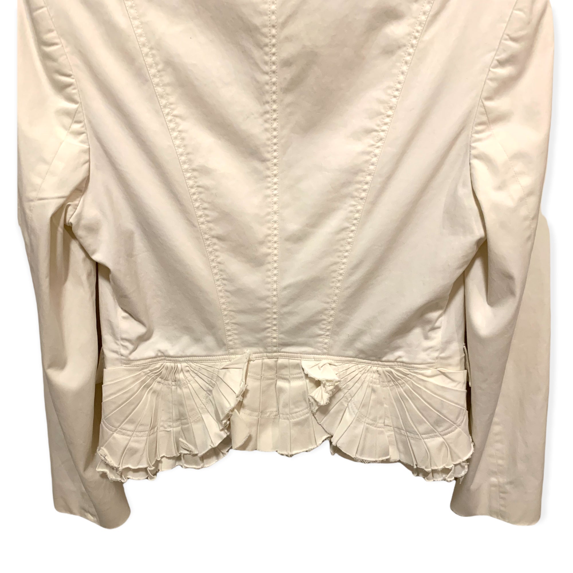 GUCCI by TOM FORD White Pleated Detail Blazer. |Size:42|