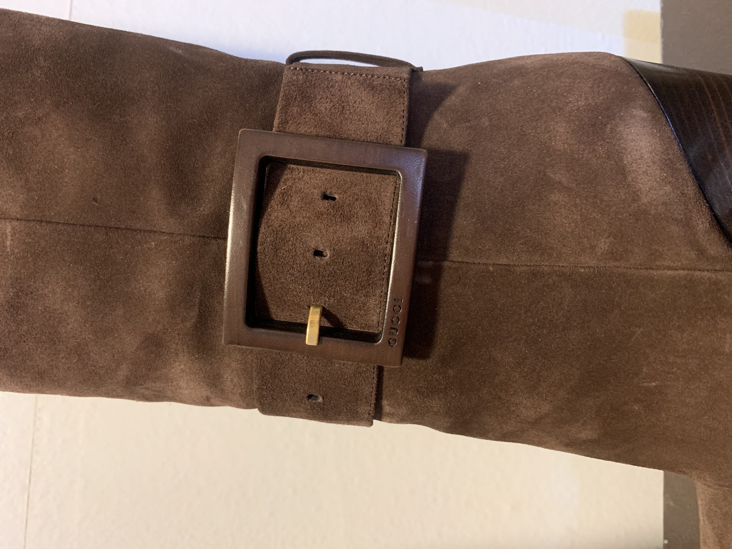 Gucci Cocoa Brown Kesha Suede Boots