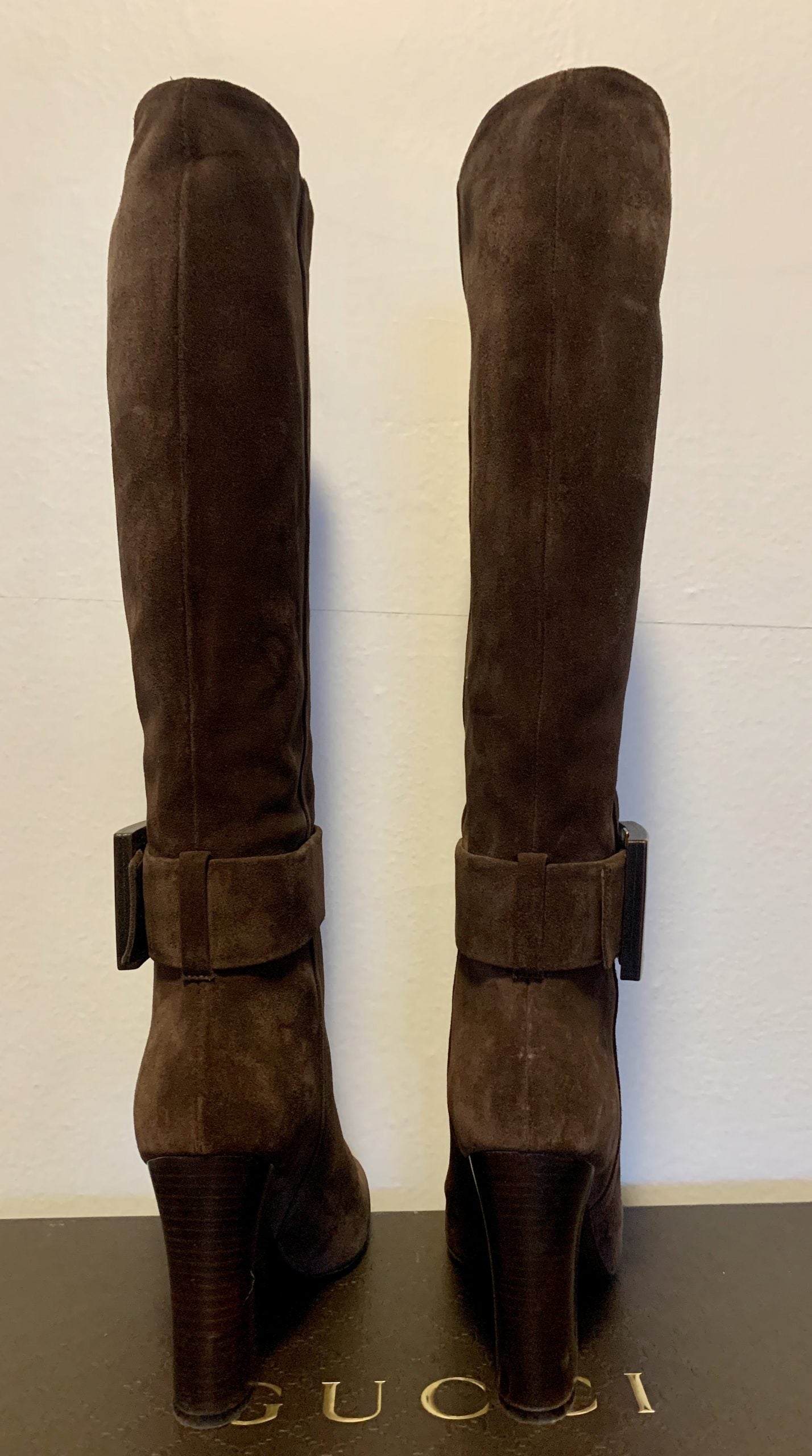 Gucci Cocoa Brown Kesha Suede Boots