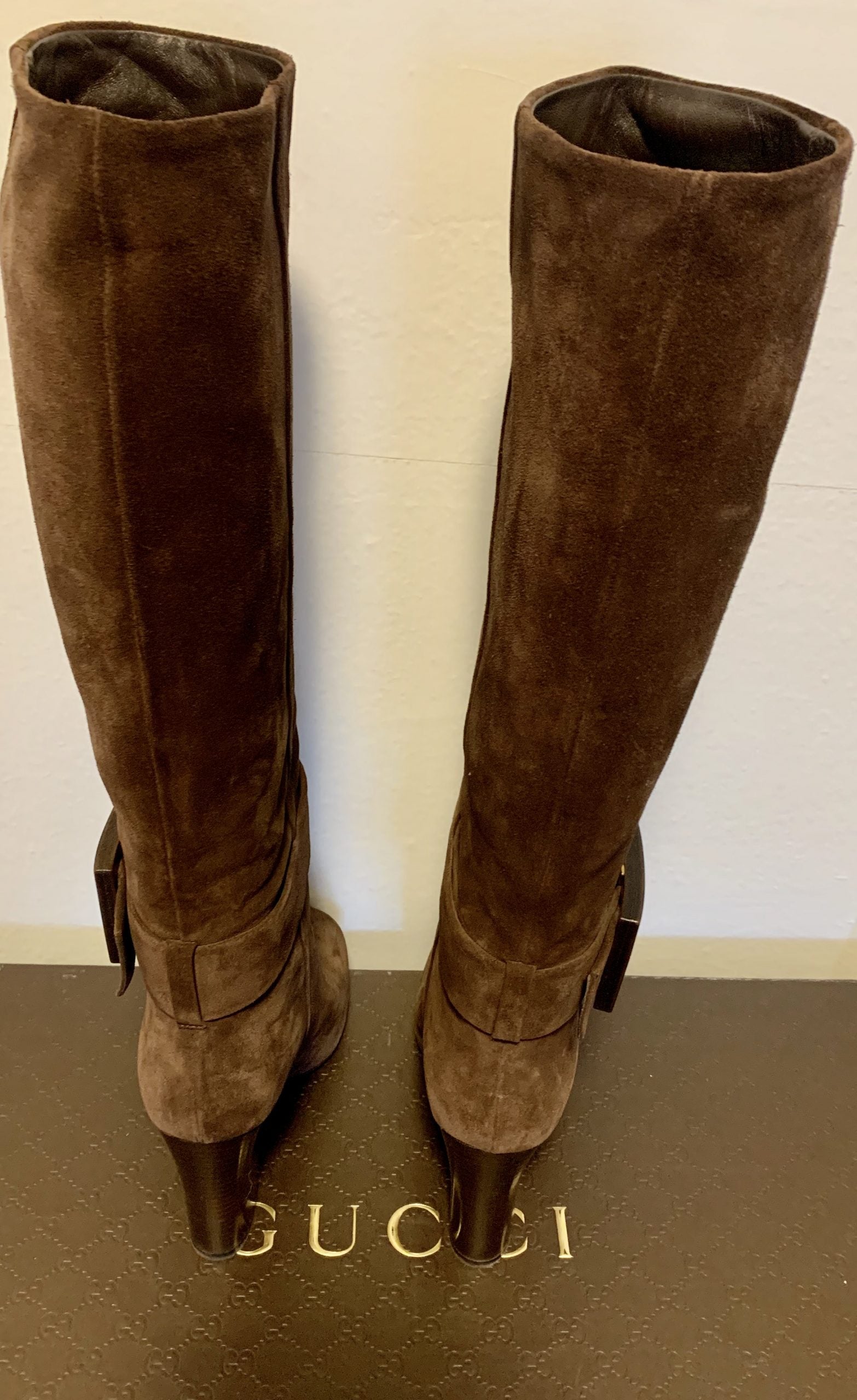 Gucci Cocoa Brown Kesha Suede Boots