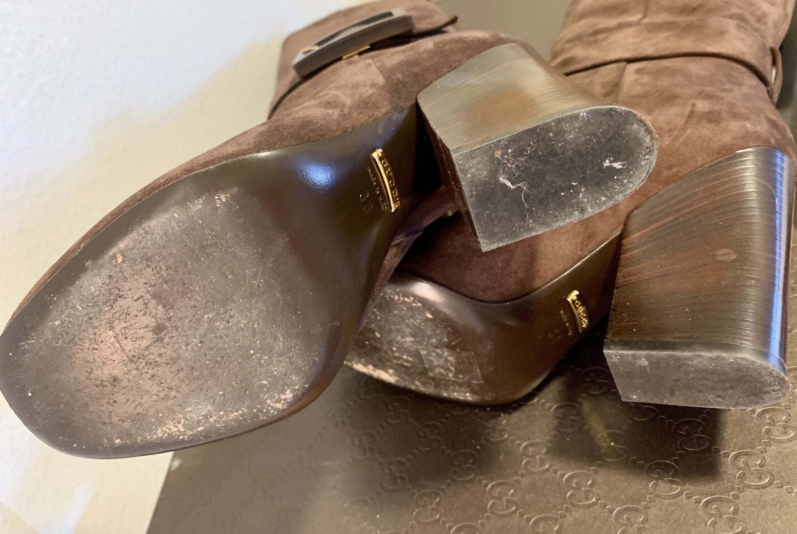 Gucci Cocoa Brown Kesha Suede Boots