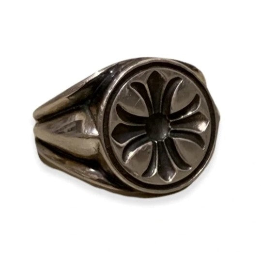CHROME HEARTS Sleek Mens tapered crest ring 10.5