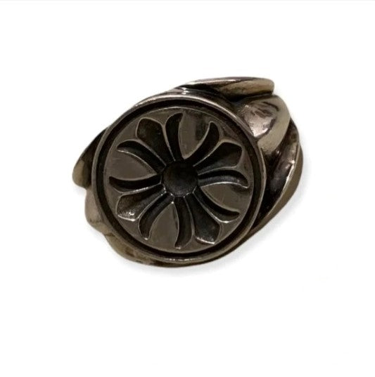 CHROME HEARTS Sleek Mens tapered crest ring 10.5