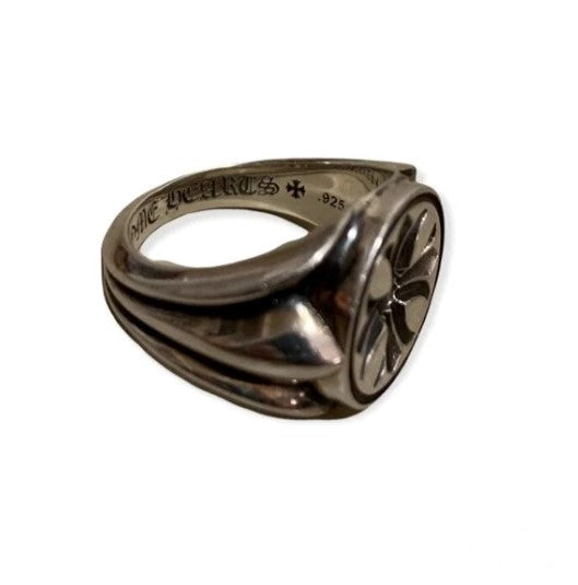 CHROME HEARTS Sleek Mens tapered crest ring 10.5