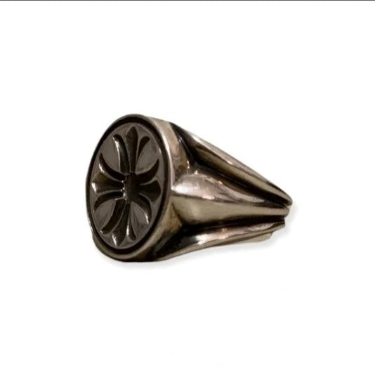 CHROME HEARTS Sleek Mens tapered crest ring 10.5