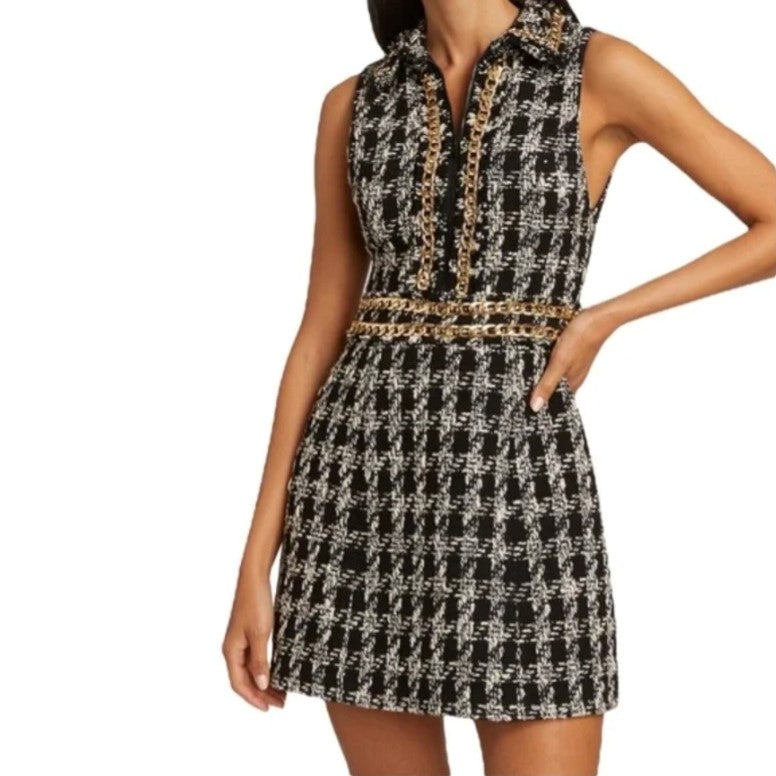 Alice + Olivia Ellis Tweed Minidress | Size: 8 |