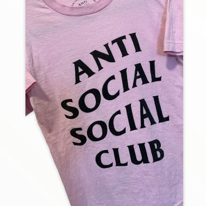 Anti Social Club Pink Women’s T-Shirt Small - photo 3 of 8