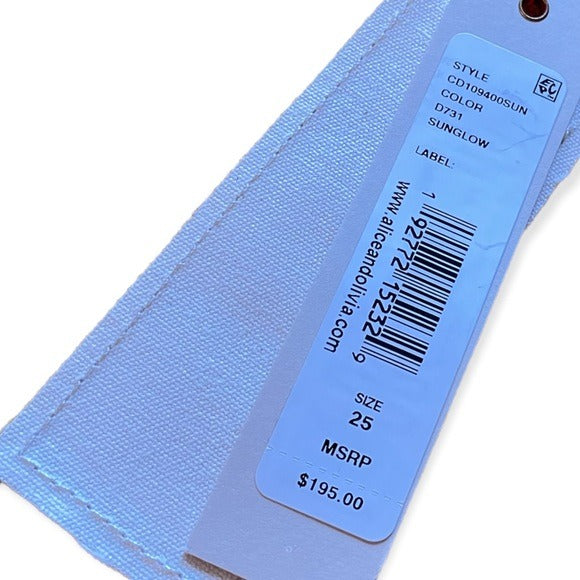 Alice + Olivia High-Rise Sun glow Jeans |Size:25|