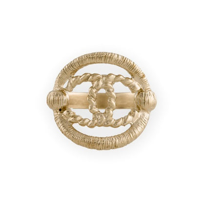 Chanel CC Gold-Tone Cocktail Ring - main product photo