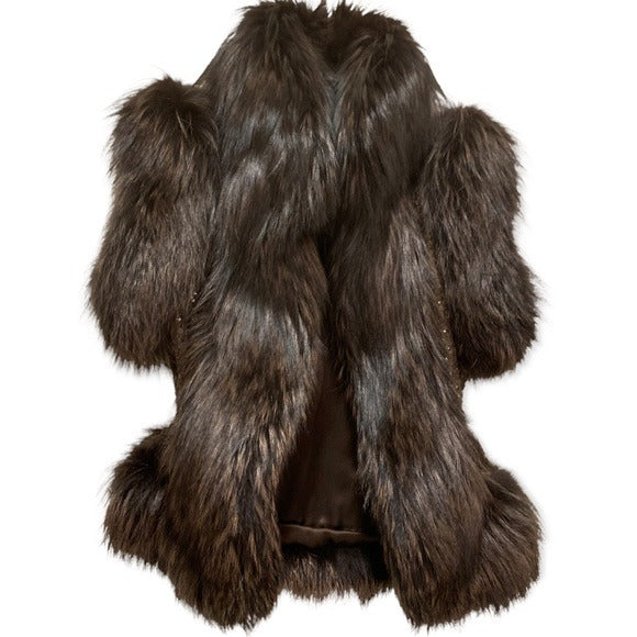 MICHAEL KORS Short Sleeve Genuine Fur Vest